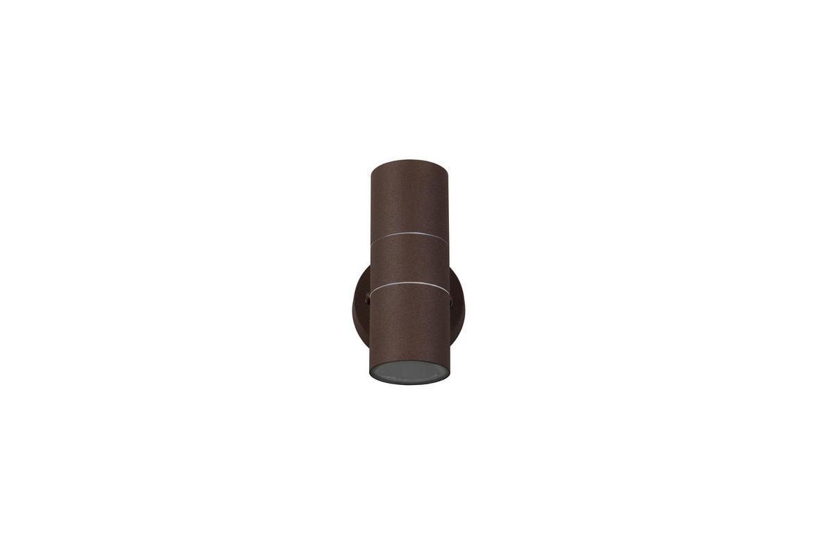 AUSSENWANDLEUCHTE Turia 16,5/9,5/11,5 cm  - Klar/Rostfarben, KONVENTIONELL, Glas/Metall (16,5/9,5/11,5cm) - Trio Leuchten