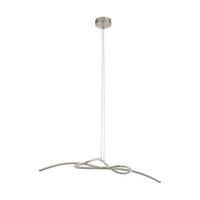 HÄNGLAMPA Novafeltria 90/20/150 cm  - vit/nickelfärgad, Design, metall/plast (90/20/150cm) - Eglo