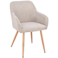 STOLICA S NASLONOM ZA RUKE  svijetlo siva  drvo, metal, tekstil      - boje hrasta/svijetlo siva, Trend, drvo/metal (55/84/60cm) - Livetastic