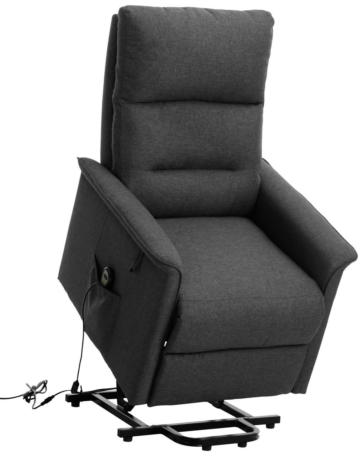 FERNSEHSESSEL Mikrofaser Grau  - Schwarz/Grau, KONVENTIONELL, Kunststoff/Textil (74/109/89cm) - MID.YOU