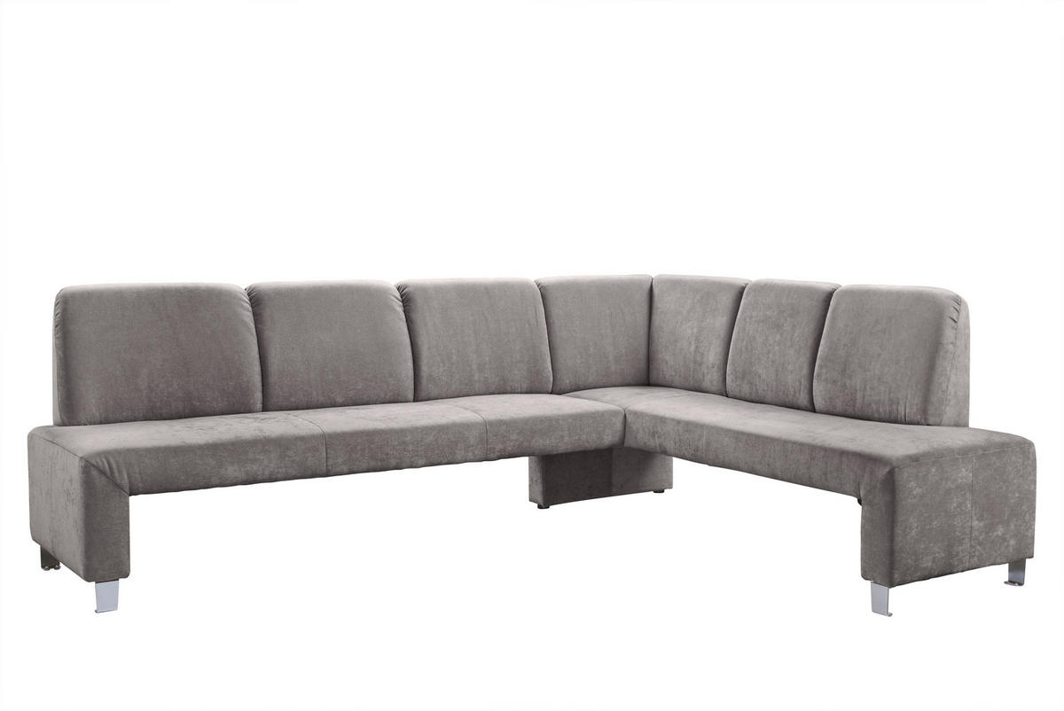 KLUPA KUTNA  cappuccino  drvo, tekstil, drvni materijal      - srebrne boje/cappuccino, Moderno, drvni materijal/drvo (263/198cm) - Livetastic