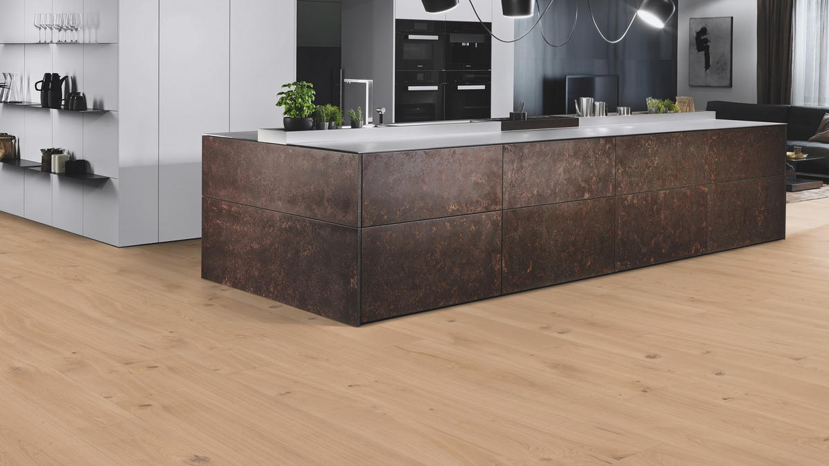 LANDHAUSDIELE, Eiche Kashmir Gesund-Diele  per  m² - Eichefarben, Design, Holz (224,5/19,3/1,3cm) - Weitzer Parkett