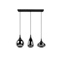 HÄNGELEUCHTE Lumina 68.8/19.5/150 cm  - Chromfarben/Schwarz, Design, Glas/Metall (68.8/19.5/150cm) - Trio Leuchten