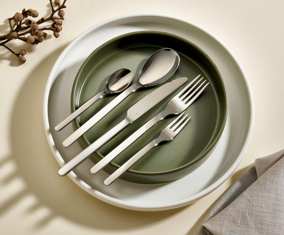 SADA PŘÍBORŮ, nerezová ocel, 30dílné - barvy nerez oceli, Design, kov - Dieter Knoll