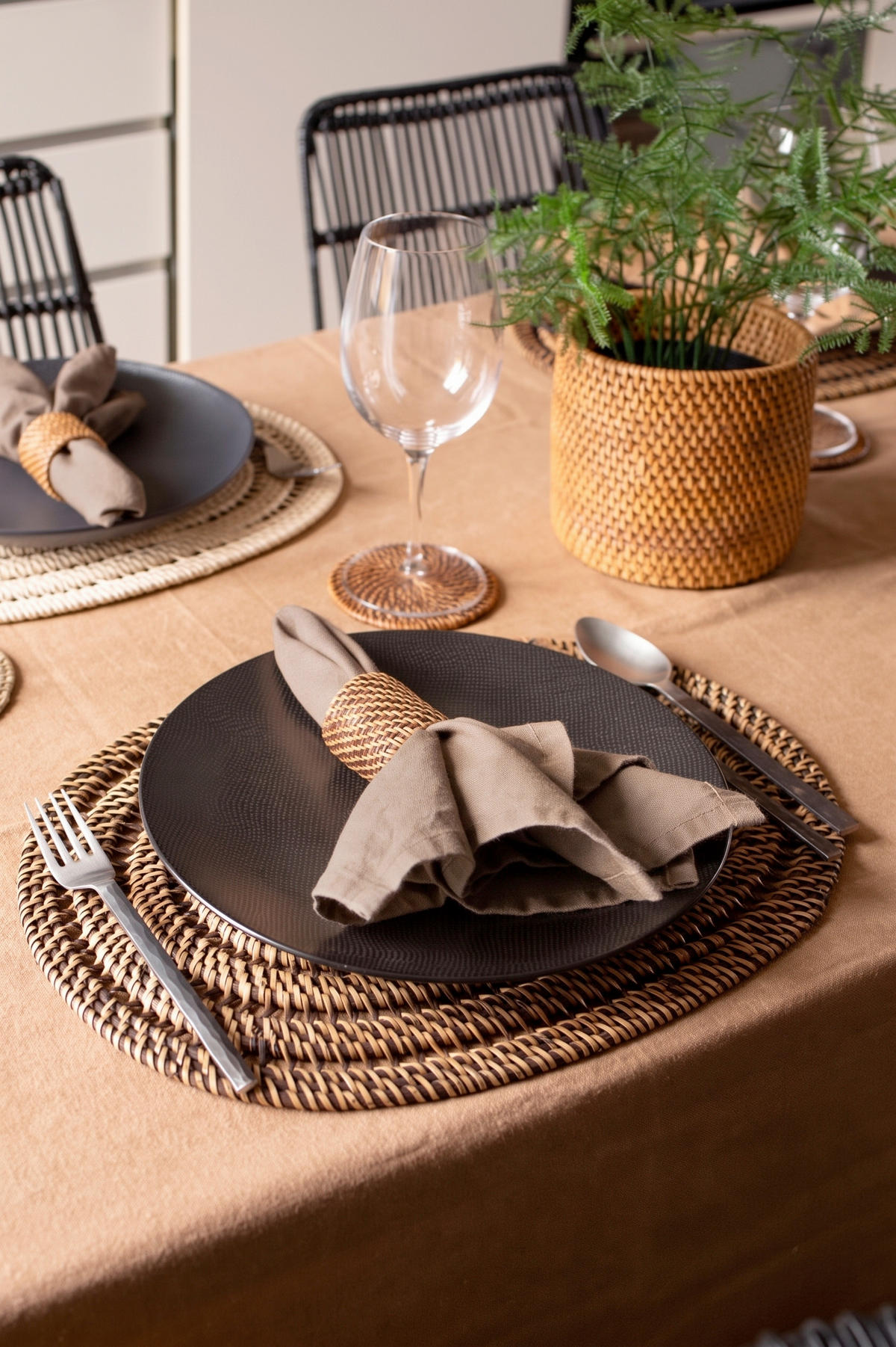 SALVETA 40/40 cm   Myrna  - sivobraon, Osnovno, tekstil (40/40cm) - ZICZAC