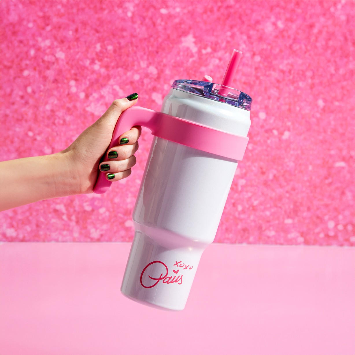 Paris Hilton Crystal Wasserflasche – 750 Ml, Isoliert, Aus Edelstahl, Mit Tragekette, Schwarz