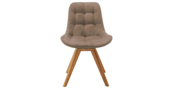 STUHL Flachgewebe Cappuccino - Cappuccino, KONVENTIONELL, Holz/Textil (56/84/63cm) - Carryhome