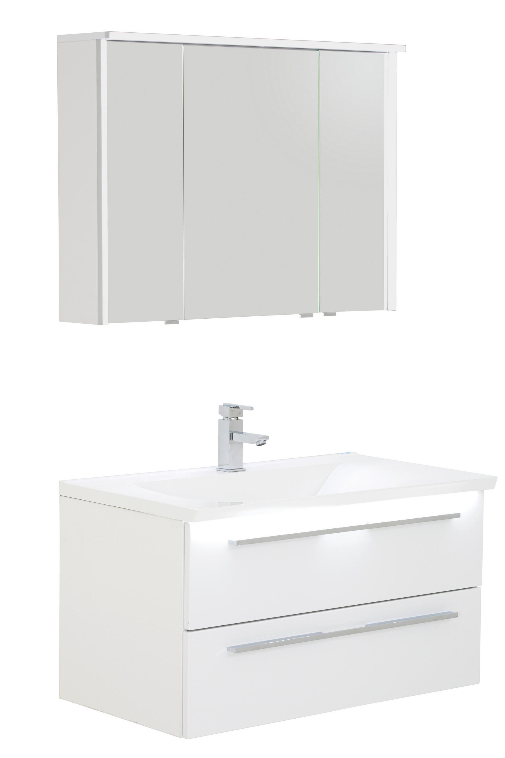 KOUPELNA bílá - bílá, Konvenční, kompozitní dřevo/kámen (90cm) - Dieter Knoll