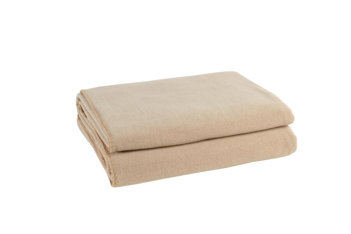 ODEJA IZ FLISA 220/240 cm peščene barve  - peščene barve, Basics, tekstil (220/240cm) - Zoeppritz