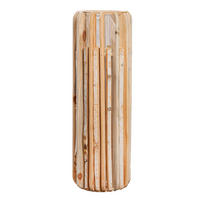 WINDLICHT Hellbraun 18/55 cm  - Hellbraun, Basics, Glas/Holz (18/55cm)