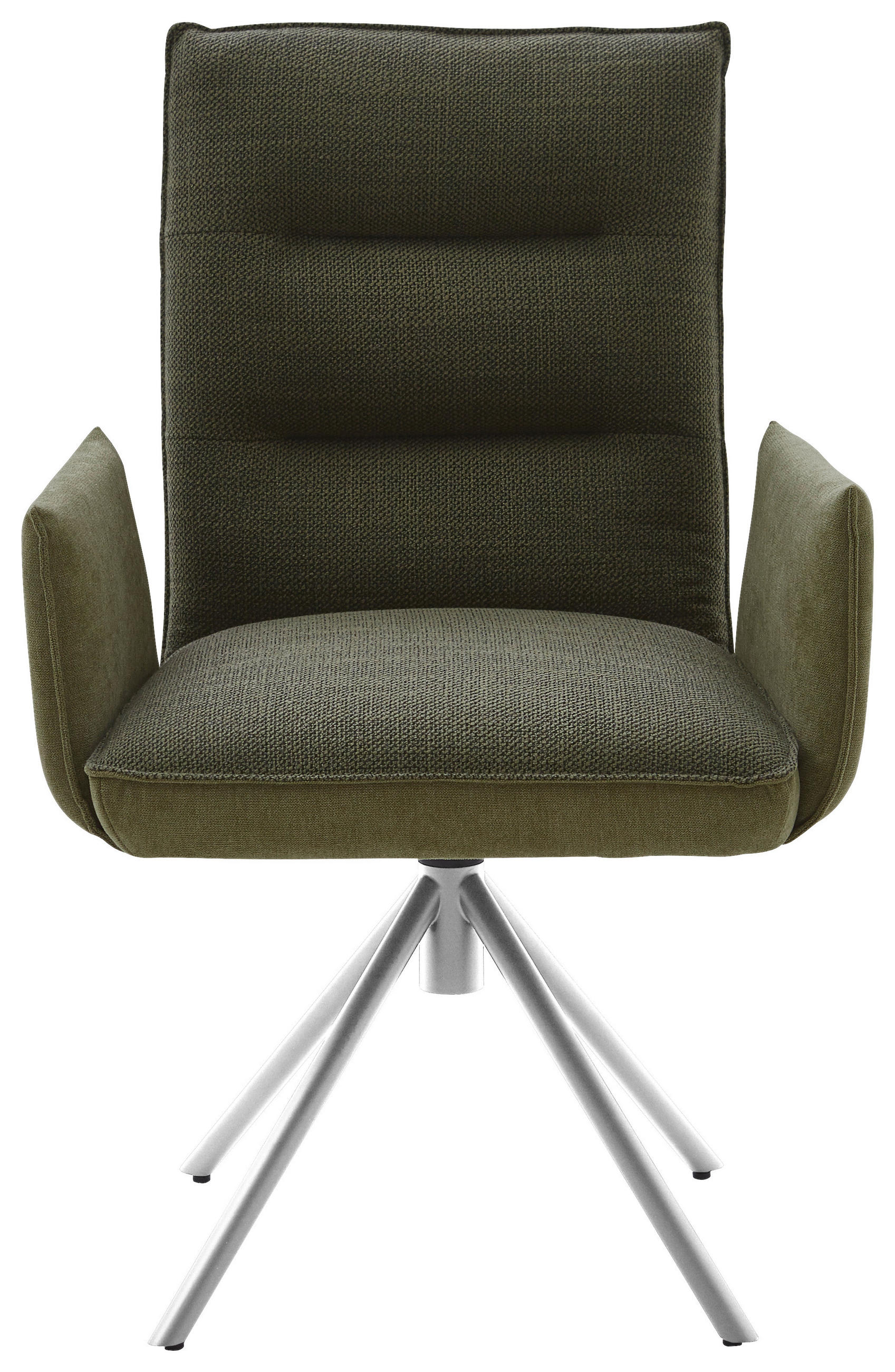 ARMLEHNSTUHL DREHBAR 360°  in Flachgewebe  - Edelstahlfarben/Grün, Design, Textil/Metall (59/93/59cm) - Dieter Knoll