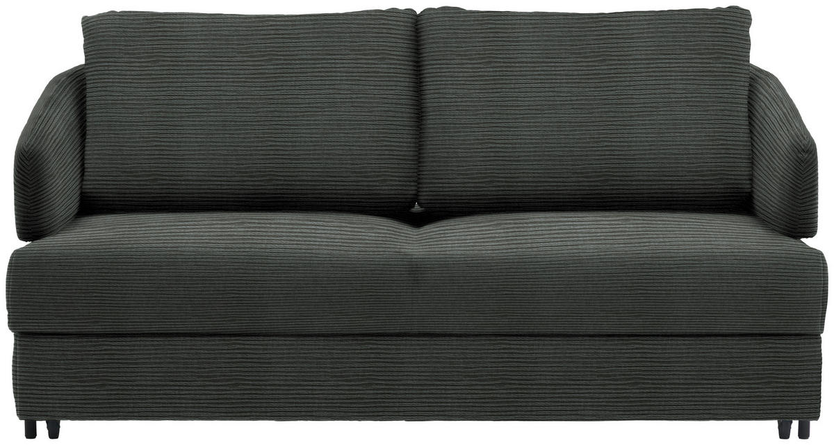 SCHLAFSOFA in Textil Anthrazit  - Anthrazit/Schwarz, Design, Textil/Metall (172/76-89/112-120cm) - Bali