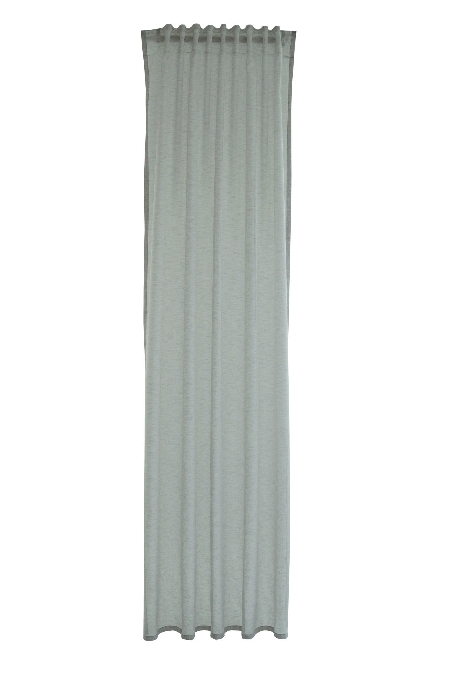FERTIGVORHANG transparent  - Grau, KONVENTIONELL, Textil (140/245cm)