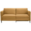 3-SITZER-SOFA in Leder Senfgelb  - Senfgelb/Schwarz, Design, Leder/Metall (190/84/99cm) - Dieter Knoll