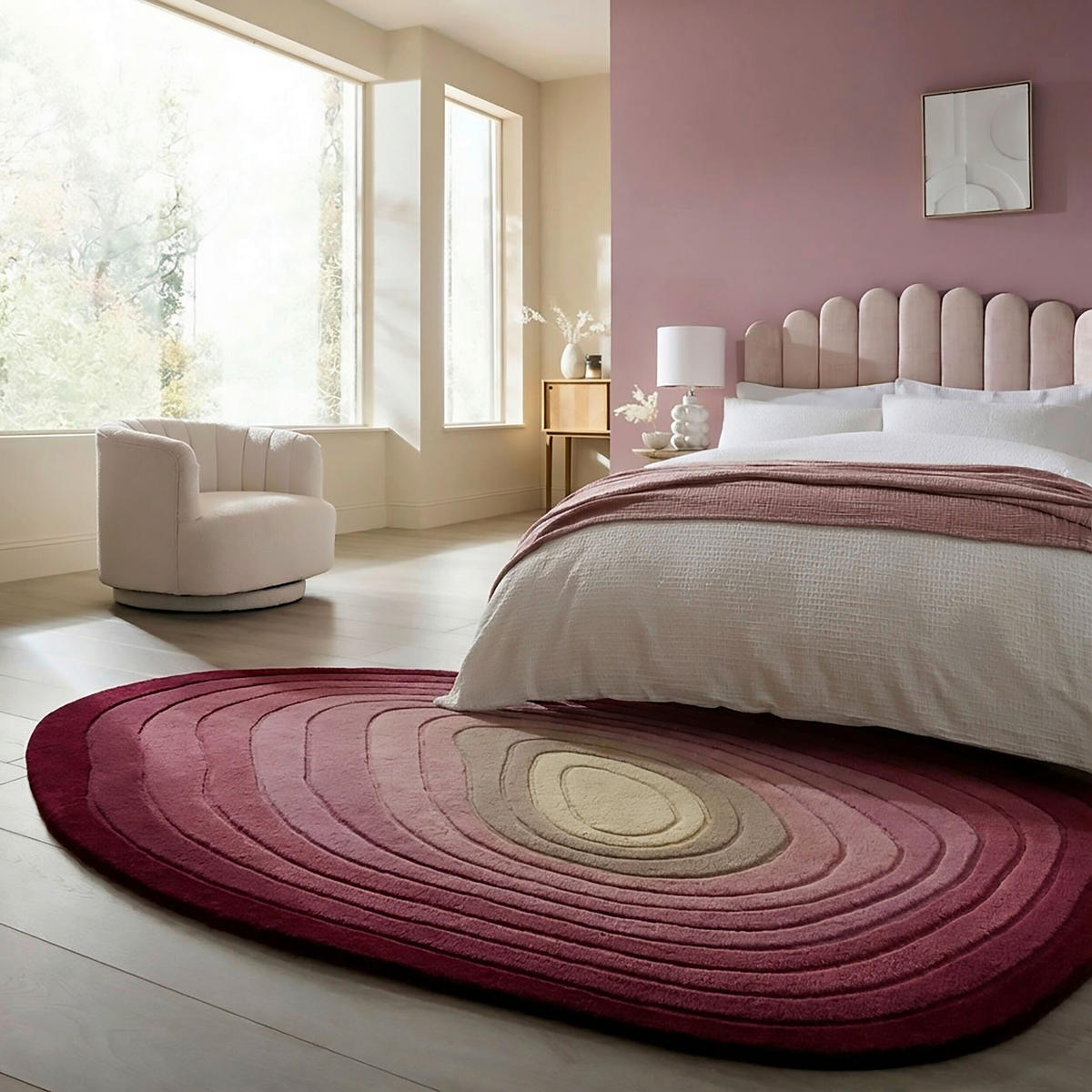 WOLLTEPPICH 200/290 cm Brombeere  - Brombeere, Basics, Textil (200/290cm)