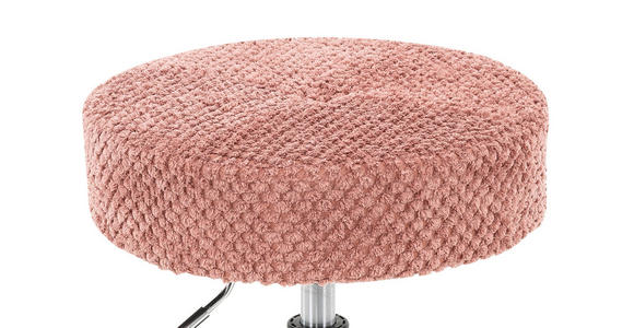 BÜROHOCKER 35/49/61/35 cm  - Schwarz/Rosa, KONVENTIONELL, Kunststoff/Textil (35/49/61/35cm) - Carryhome
