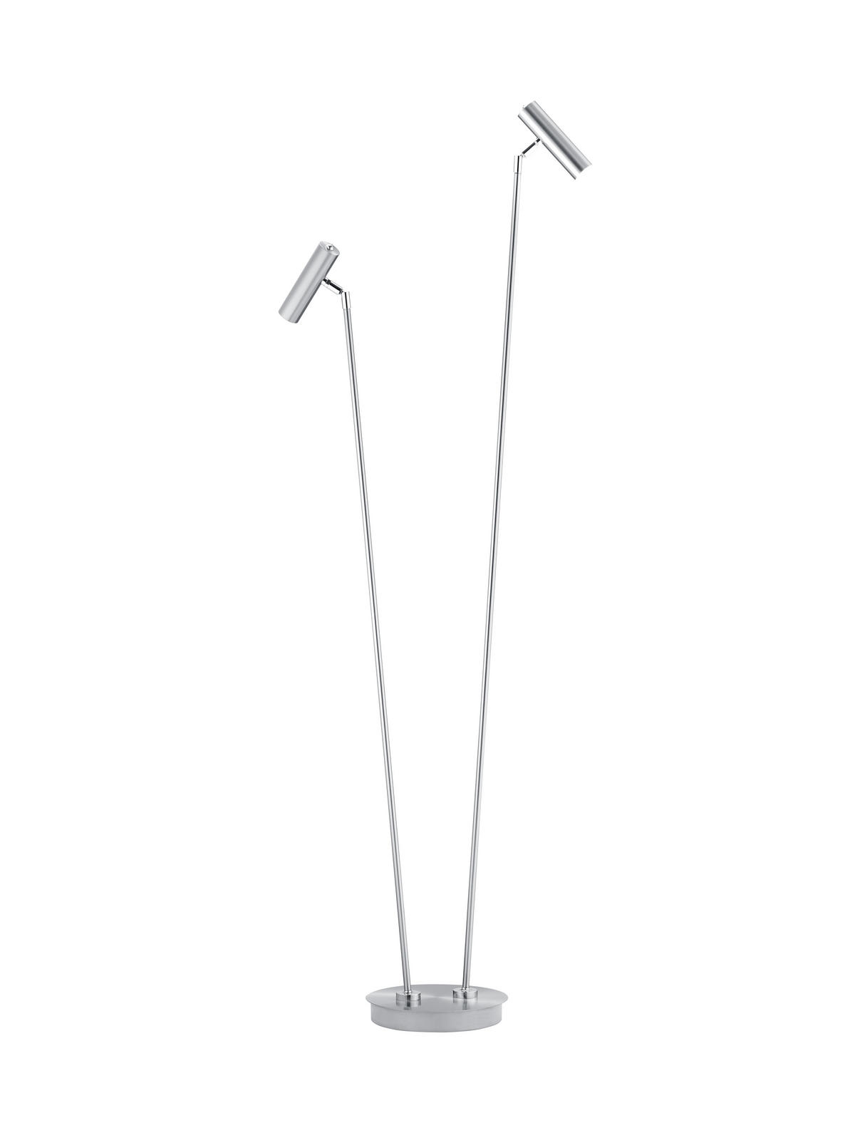 LED-STEHLEUCHTE    - Silberfarben, KONVENTIONELL, Metall (140cm) - Hell