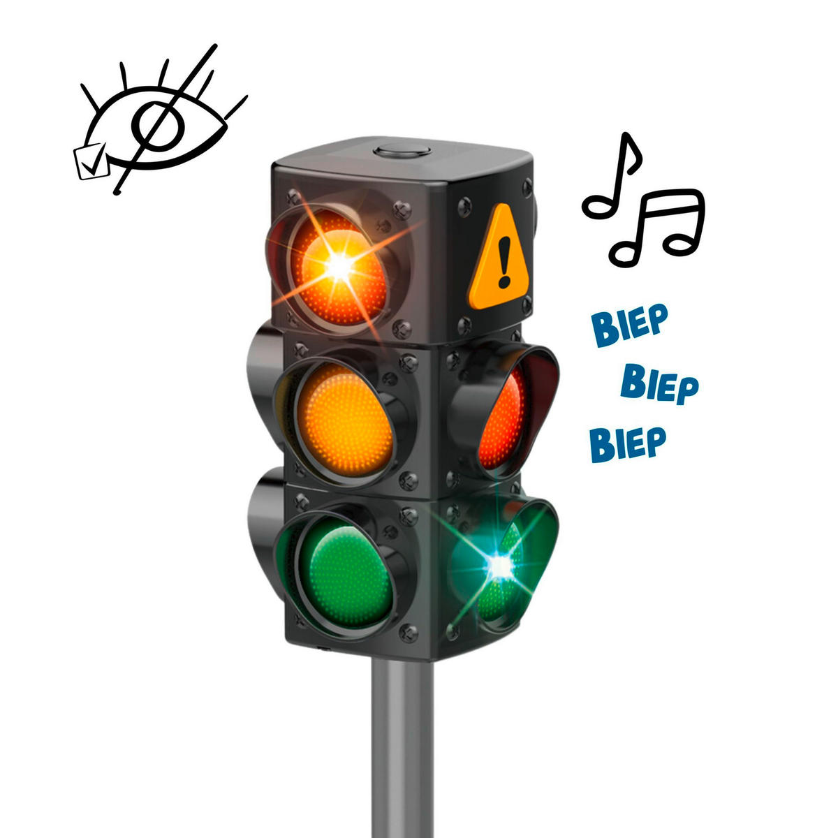 VERKEHRSZEICHEN XXL-Verkehrsset Multicolor  - Multicolor, Basics, Kunststoff (75cm) - alldoro