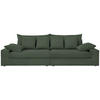 VIERSITZER-SOFA in Cord Grün  - Schwarz/Grün, Modern, Kunststoff/Textil (308/80/140cm) - Livetastic