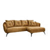 ECKSOFA Gelb Velours  - Gelb/Schwarz, MODERN, Holz/Textil (277/162cm) - Livetastic
