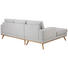 WOHNLANDSCHAFT in Textil Hellgrau - Klar/Hellgrau, Design, Holz/Textil (148/233cm) - Carryhome WOHNLANDSCHAFT in Textil Hellgrau - Klar/Hellgrau, Design, Holz/Textil (148/233cm) - Carryhome