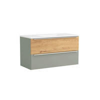 WASCHTISCHKOMBI  - Schilfgrün/Wildeiche, Trend, Holzwerkstoff/Stein (100/54/47cm) - Held