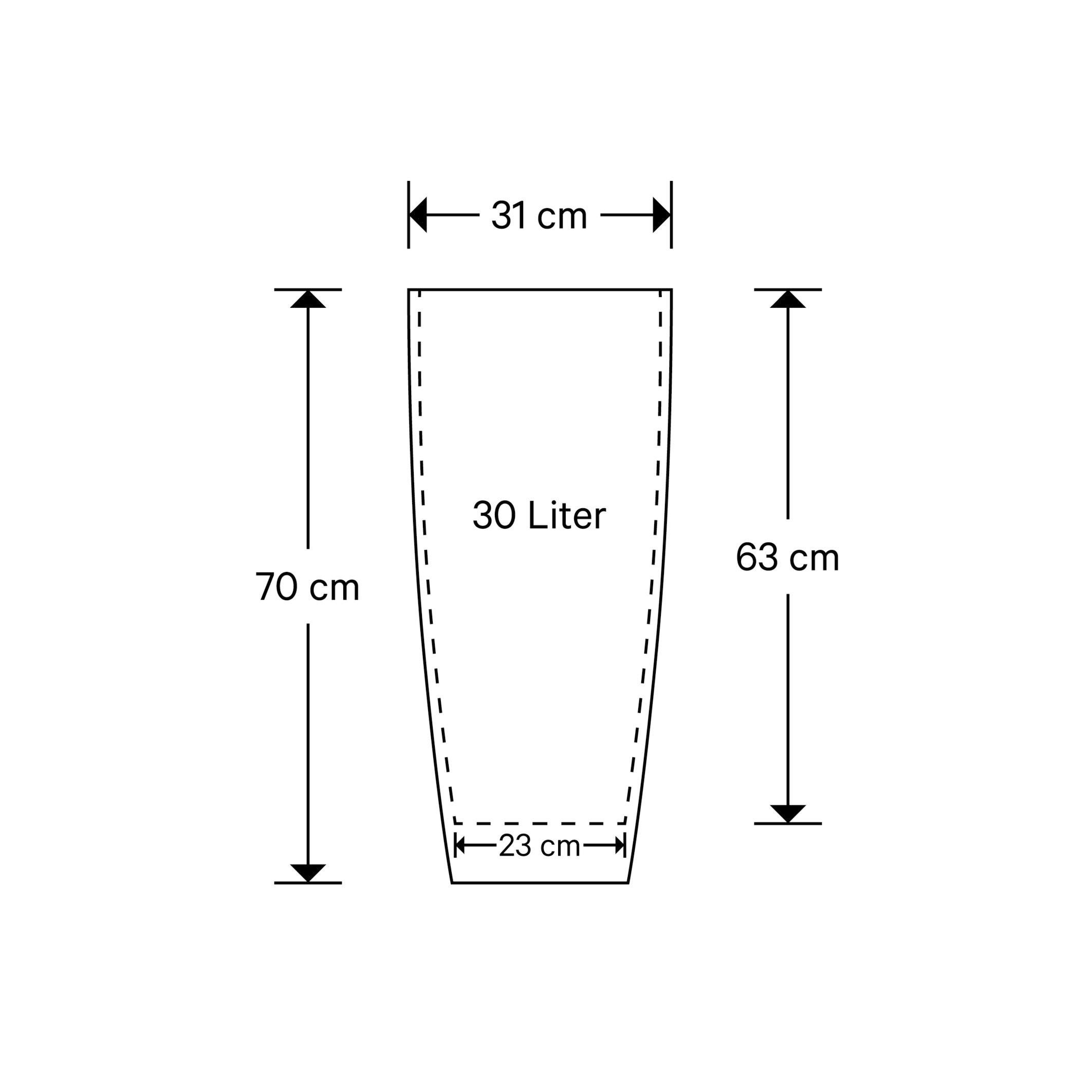 BODENVASE  - Schlammfarben, Basics, Kunststoff (31/70/31cm) - Joop!