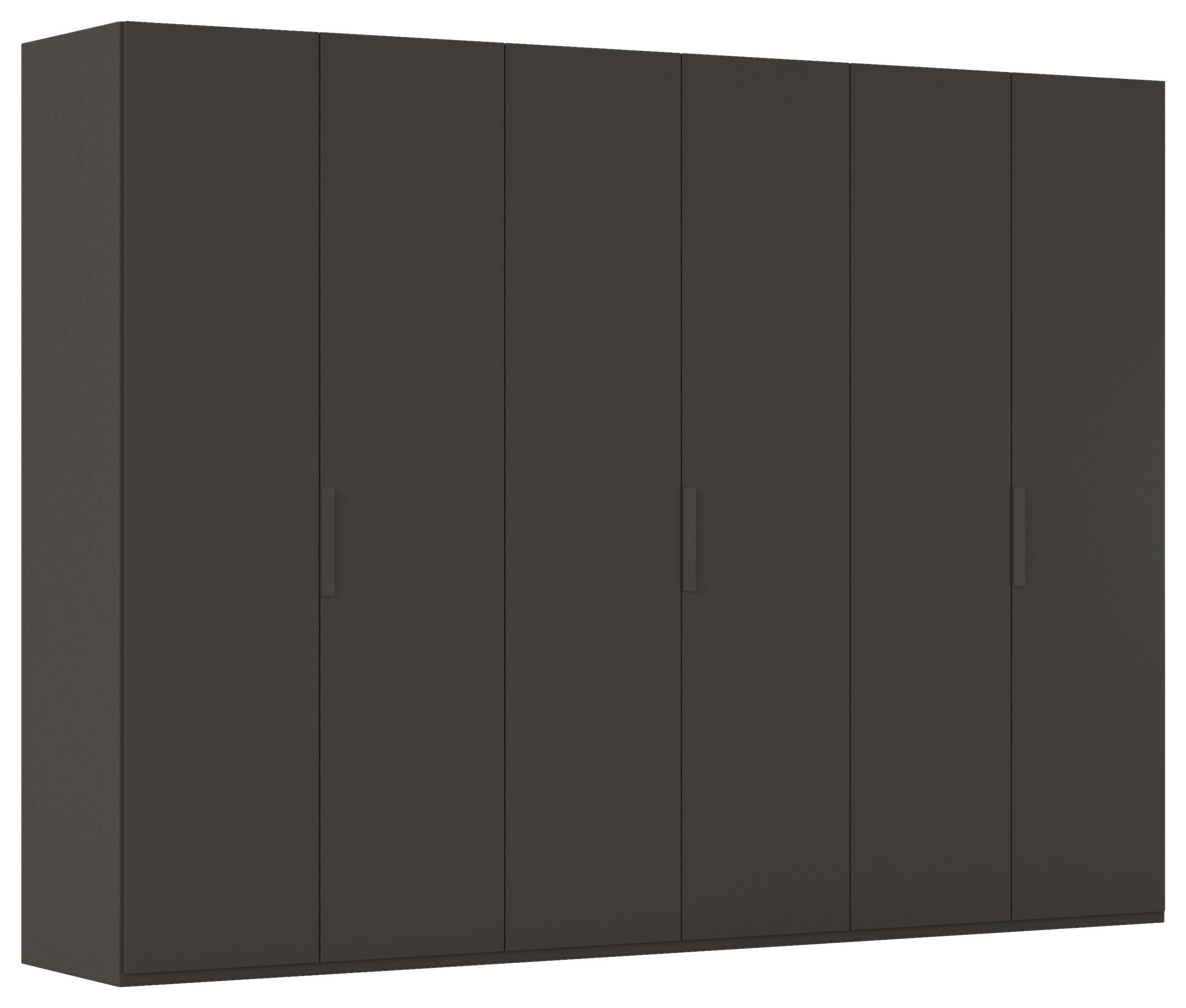 DREHTÜRENSCHRANK 301/235/61 cm,  in Graphitfarben, 6-türig  - Graphitfarben, Basics, Holzwerkstoff/Metall (301/235/61cm) - Novel