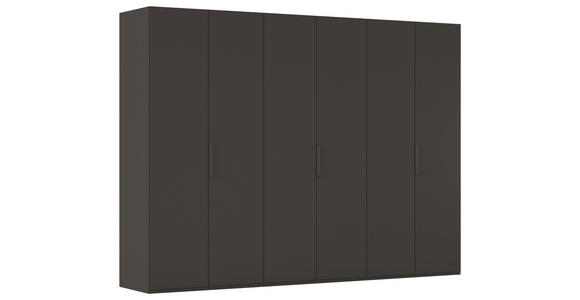 DREHTÜRENSCHRANK 301/235/61 cm,  in Graphitfarben, 6-türig  - Graphitfarben, Basics, Holzwerkstoff/Metall (301/235/61cm) - Novel