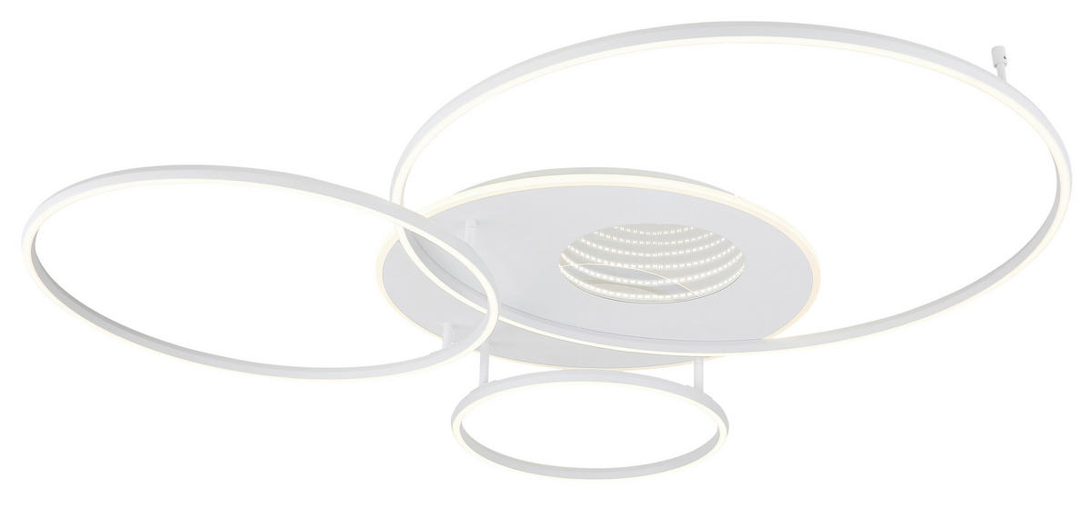 LED-DECKENLEUCHTE 126,4/105,3/13 cm   - Weiß, Design, Kunststoff/Metall (126,4/105,3/13cm) - Globo