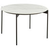 COUCHTISCH in Metall, Keramik 83/83/42 cm  - Weiss/Schwarz, Design, Keramik/Metall (83/83/42cm) - Venjakob