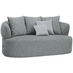 2-SITZER-SOFA in Flachgewebe Grau, Grün  - Hellgrau/Schwarz, MODERN, Kunststoff/Textil (177/86/105cm) - Hom`in