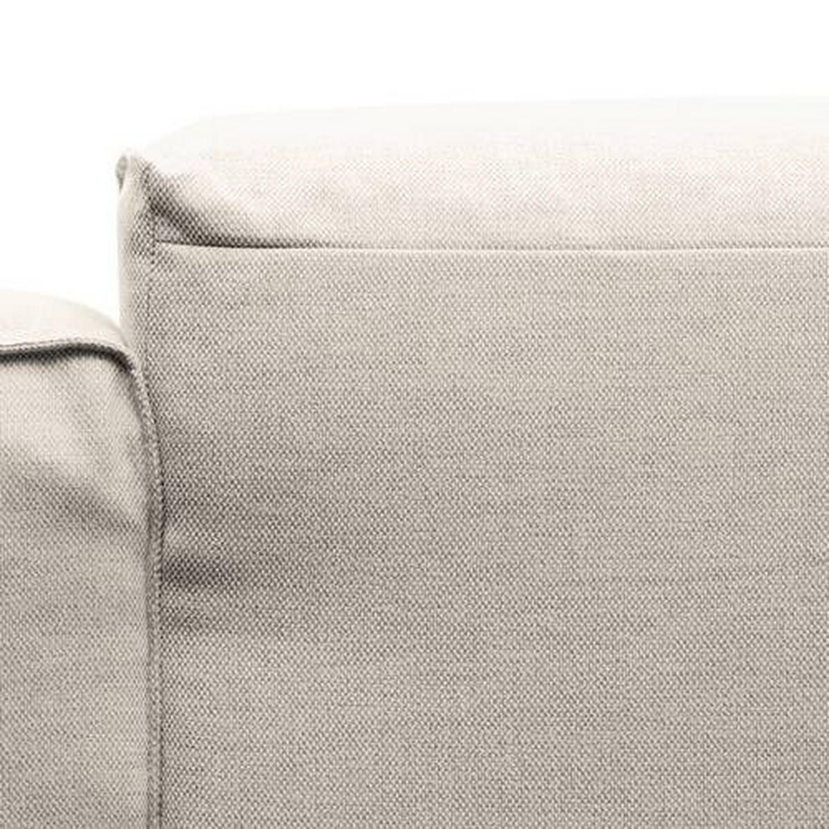 ECKSOFA in Webstoff Beige  290/171 cm  - Beige/Schwarz, Design, Kunststoff/Textil (290/171cm) - home24