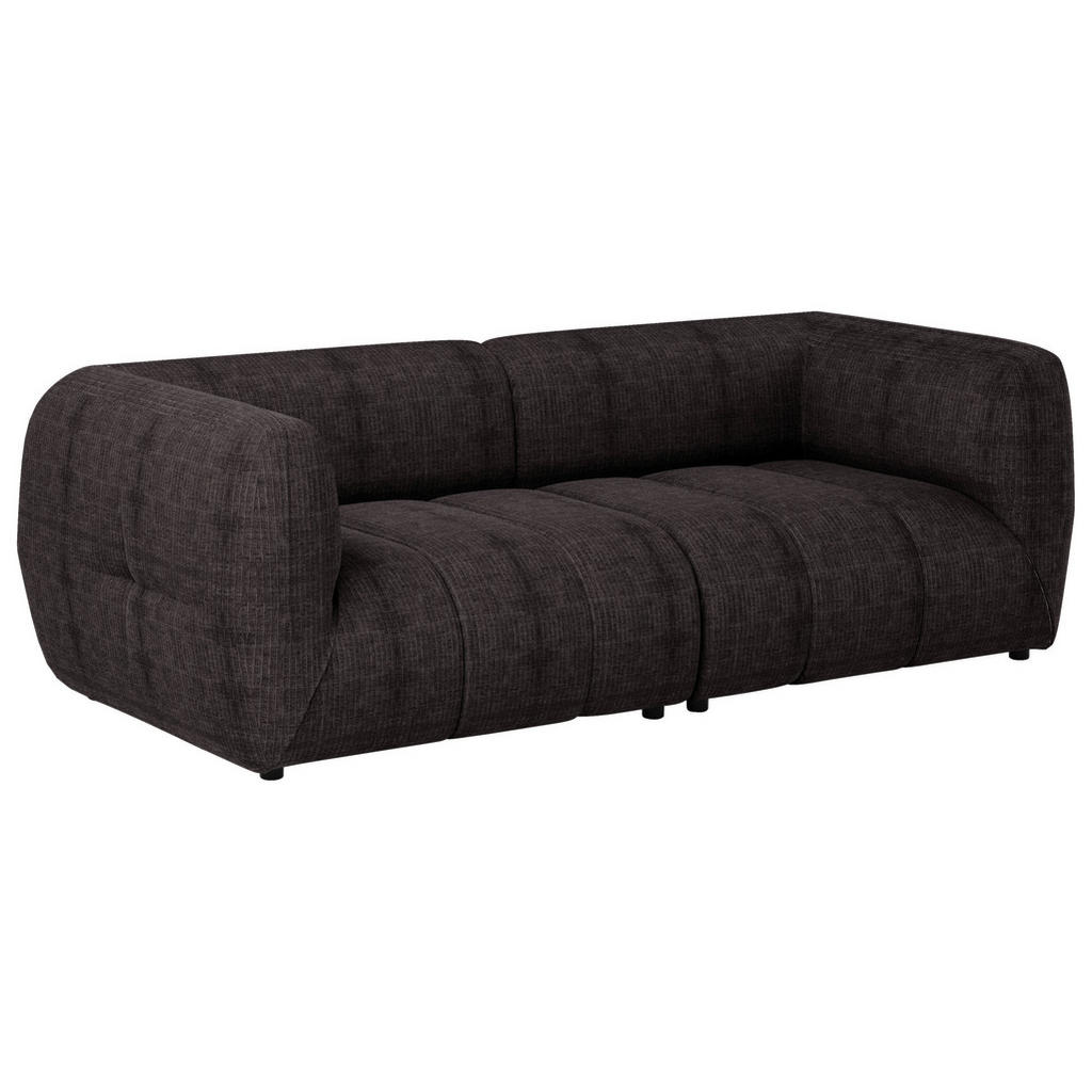 Thumbnail - Mid.you Sofa, Braun, Textil, Kiefer, Hartholz, 3-Sitzer, 240x80x95 cm, Made in EU, Wohnzimmer, Sofas & Couches, Sofas