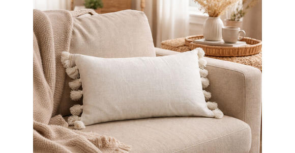 ZIERKISSEN  30/50 cm   - Ecru, Basics, Textil (30/50cm) - Novel