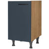 SPÜLENUNTERSCHRANK 45/87/56 cm  in Blau, Eichefarben  - Blau/Eichefarben, MODERN, Holzwerkstoff/Metall (45/87/56cm) - Nobilia