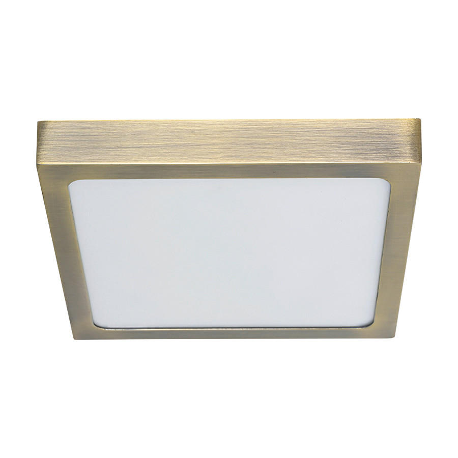 PLAFONIERĂ CU LED - alămiu, Basics, metal (22.5/2.5/22.5cm)