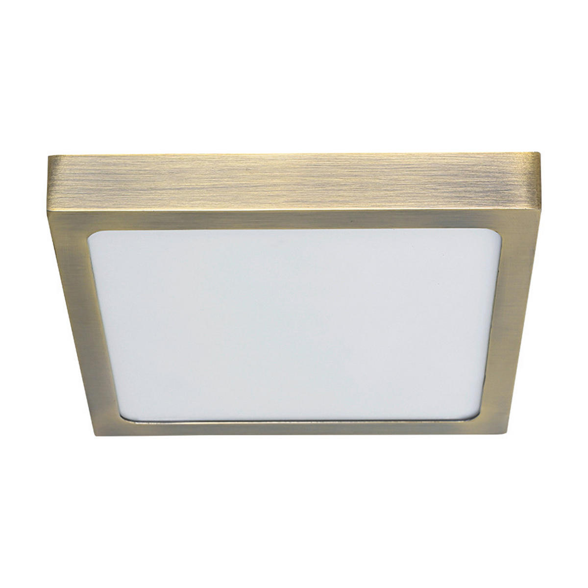 PLAFONIERĂ CU LED - alămiu, Basics, metal (22.5/2.5/22.5cm)