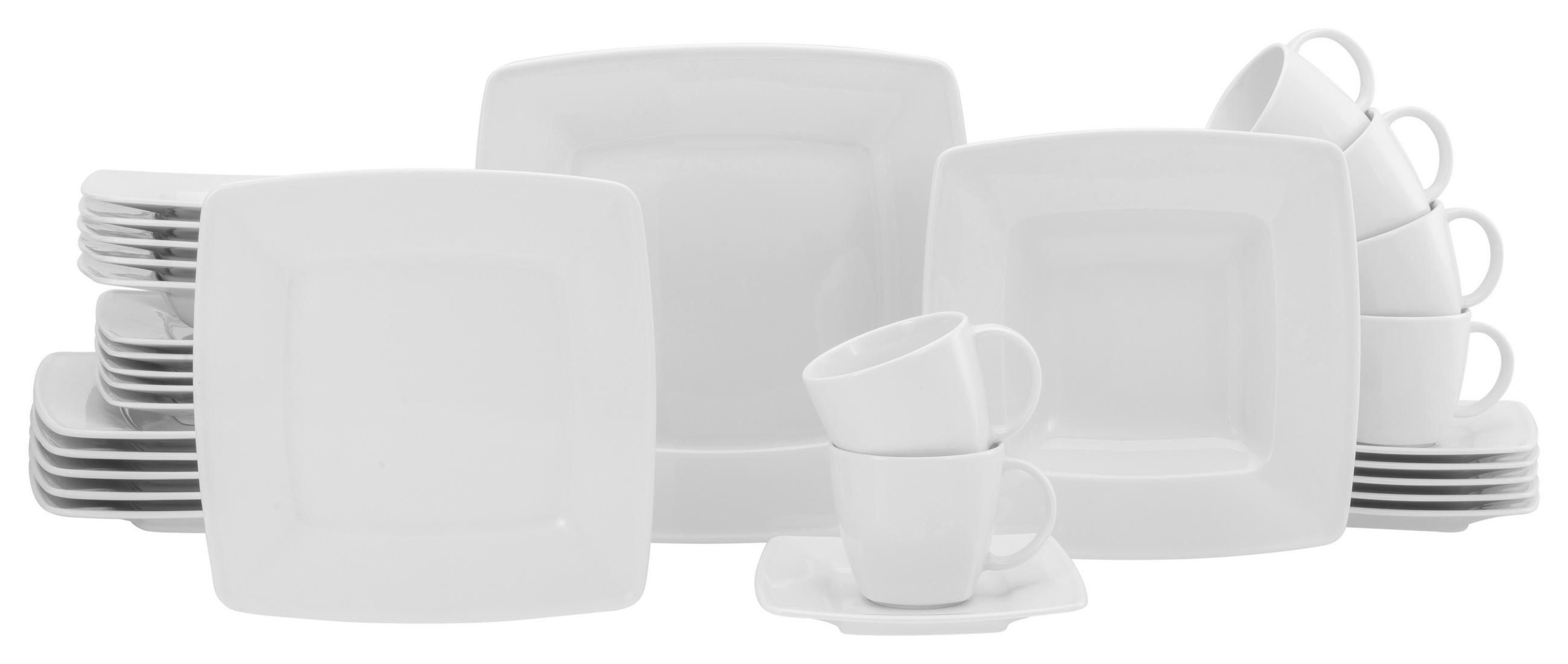 KOMBISERVICE Victoria weiss 30-teilig - Weiß, Basics, Keramik - Creatable