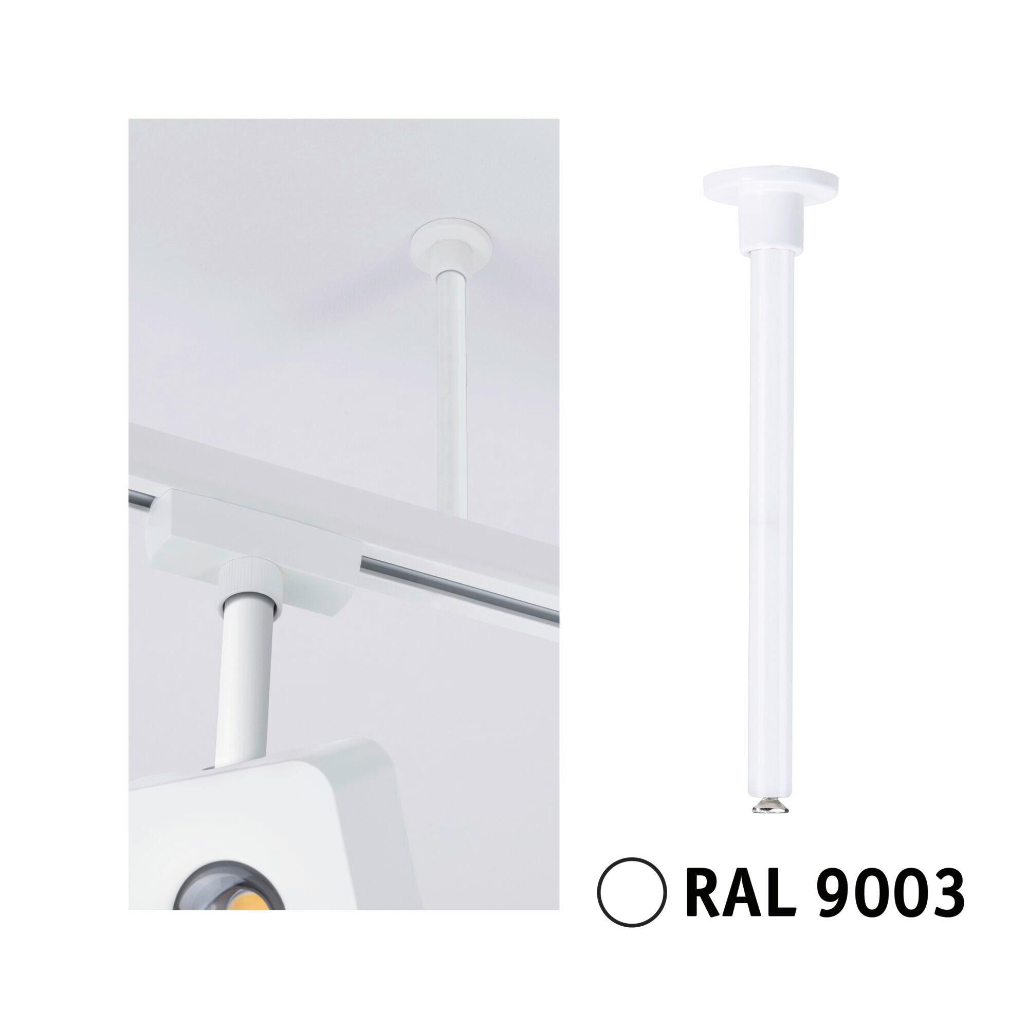 SCHIENENSYSTEM-ABHÄNGUNG 2,3/10,5 cm   - Weiß, Basics, Metall (2,3/10,5cm) - Paulmann