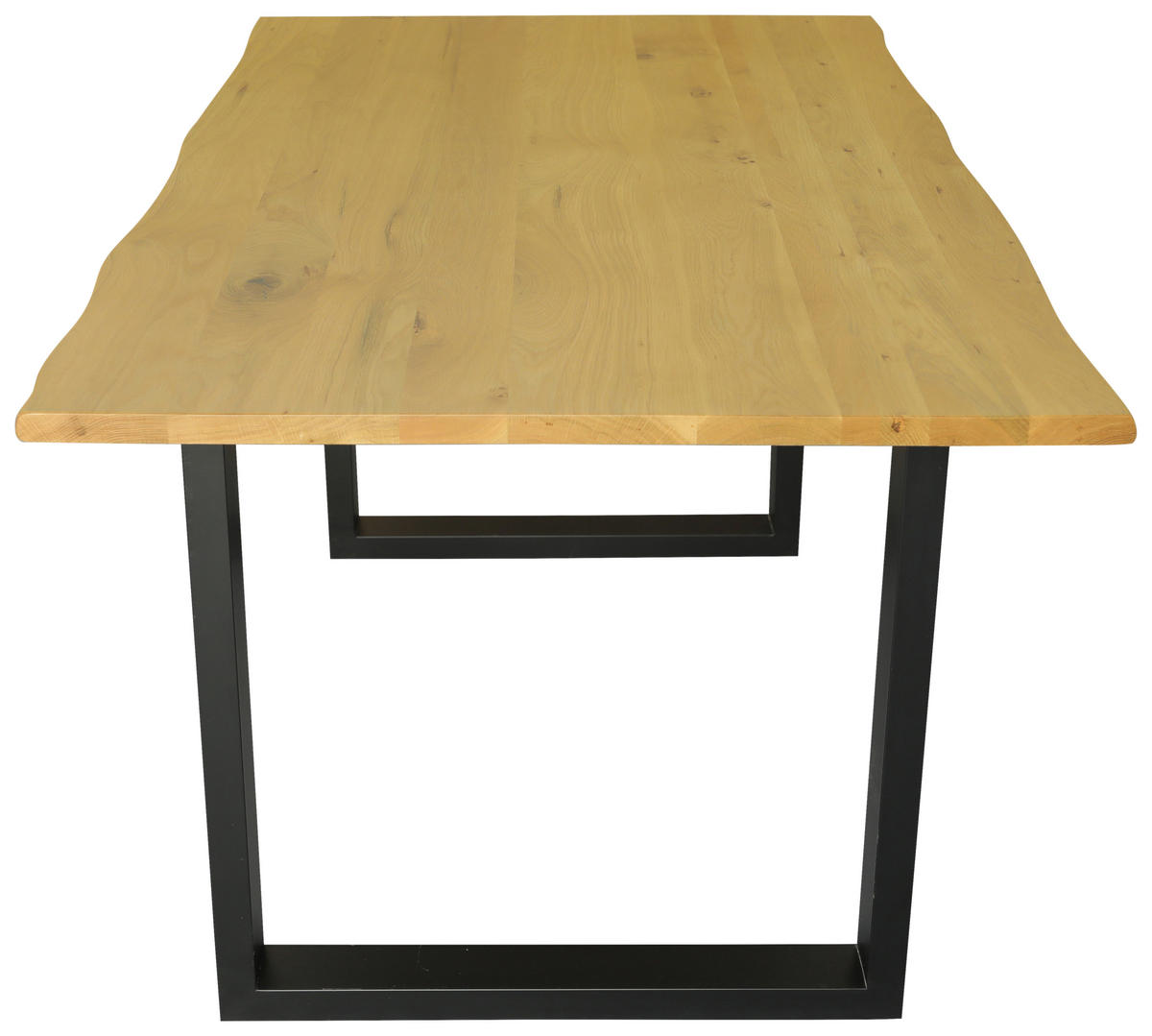 ESSTISCH 160/90/76 cm Echtholz  Holz, Metall Schwarz, Eichefarben  - Eichefarben/Schwarz, MODERN, Holz/Metall (160/90/76cm) - Livetastic