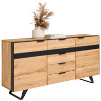 SIDEBOARD  181/80/42 cm 4 Schublade(n)  - Wildeiche/Schwarz, KONVENTIONELL, Holz/Holzwerkstoff (181/80/42cm) - Landscape