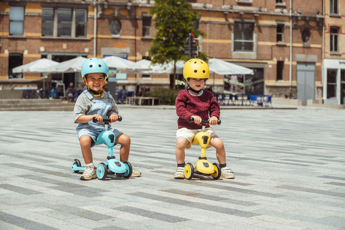 LAUFRAD/KINDERSCOOTER 2in1 Highwaykick 1  - Hellblau, Trend, Kunststoff/Metall (24/37/55cm) - Scoot and Ride