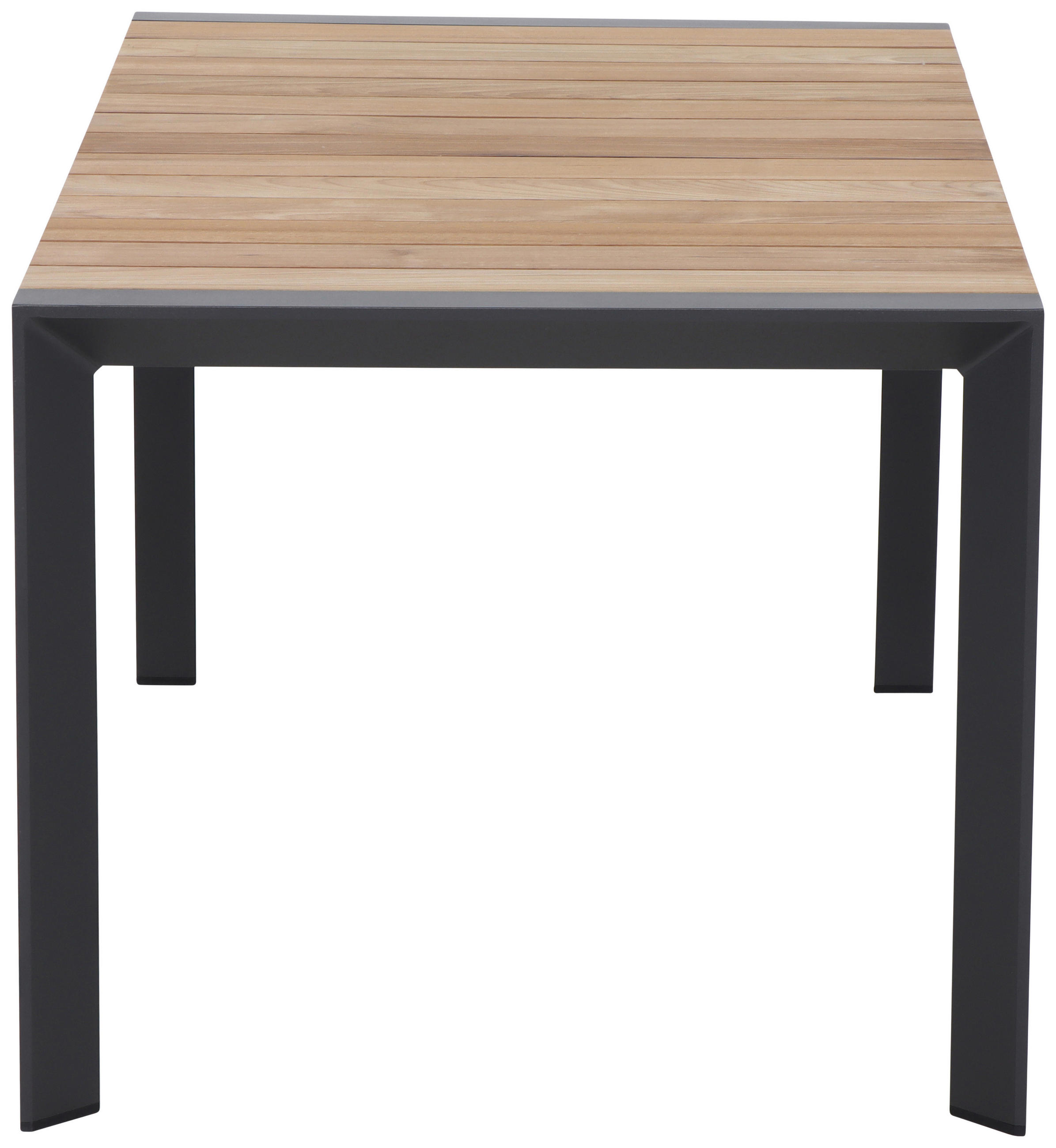 LOUNGEGARNITUR Anthrazit, Teakfarben Teakholz Aluminium  - Anthrazit/Teakfarben, KONVENTIONELL, Holz/Kunststoff - Siena Garden