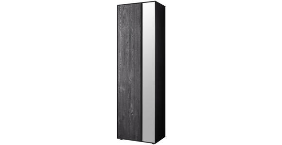 GARDEROBENSCHRANK 60/196/39 cm - Anthrazit/Schwarz, Design, Glas/Holz (60/196/39cm) - Johann Jakob