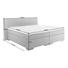 BOXSPRINGBETT "PRINZ" Lederlook 200/200 cm INKL. Topper - Schlammfarben/Silberfarben, Design, Holzwerkstoff/Textil (200/200cm) - Novel