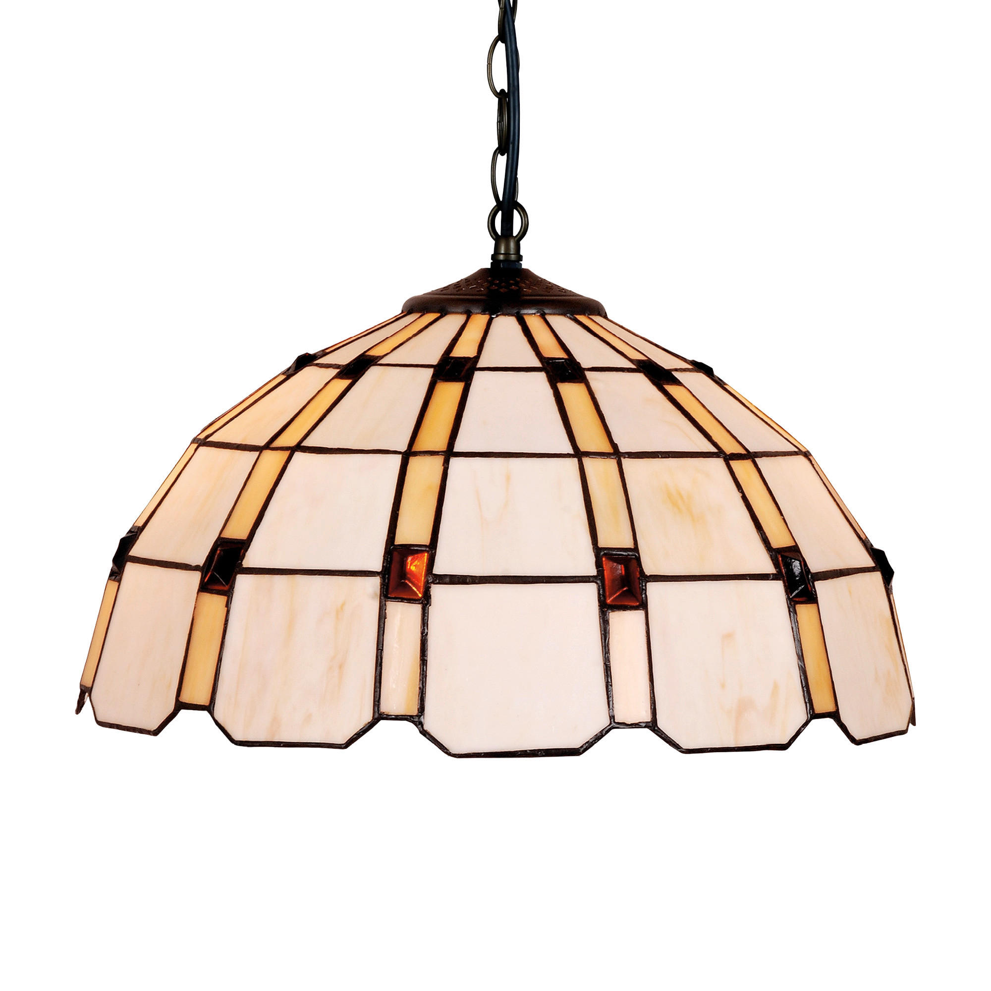 FÜGGŐLÁMPA  - barna/többszínű, Basics, Üveg/fém (23/42.5/42.5cm)