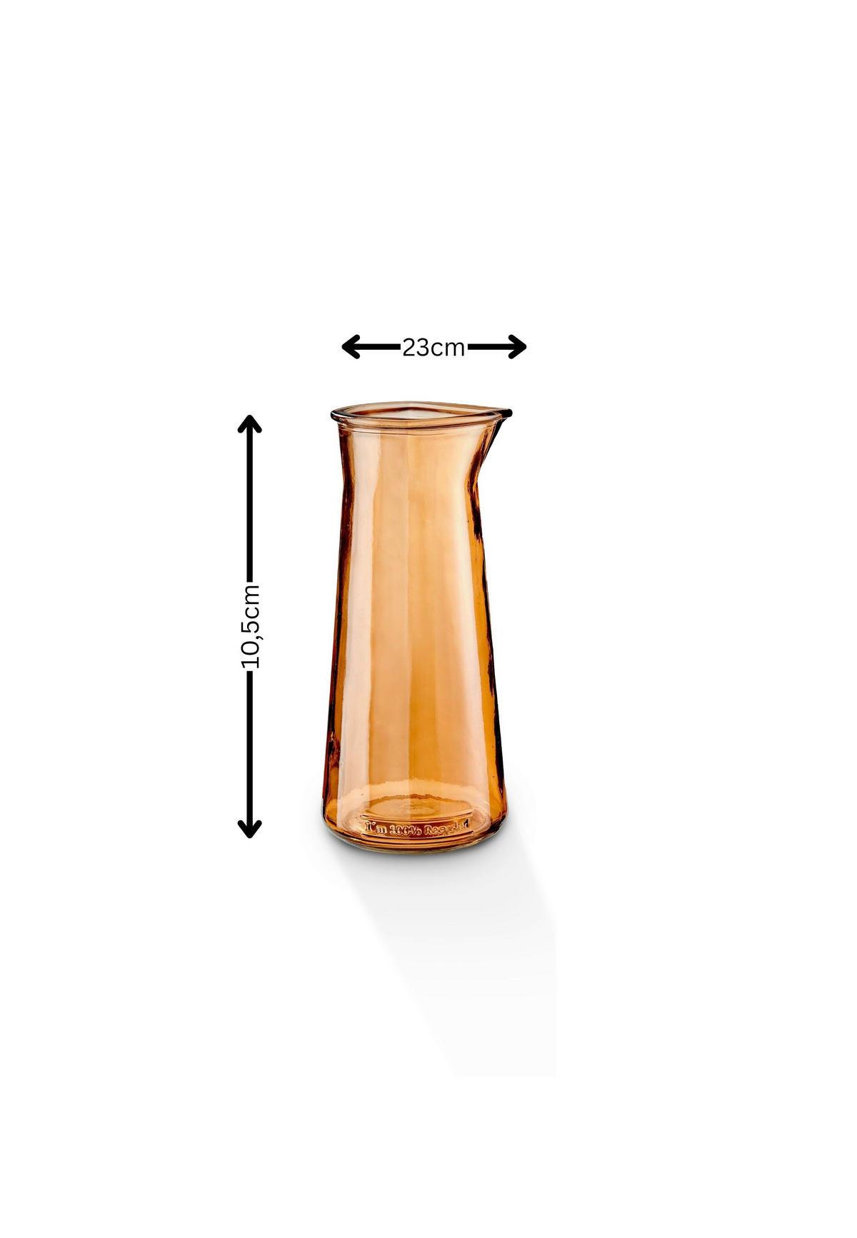 WASSERKARAFFE 1,165 l  KAZI  - Orange, Basics, Glas (10,5/23,5cm) - FYNCH-HATTON