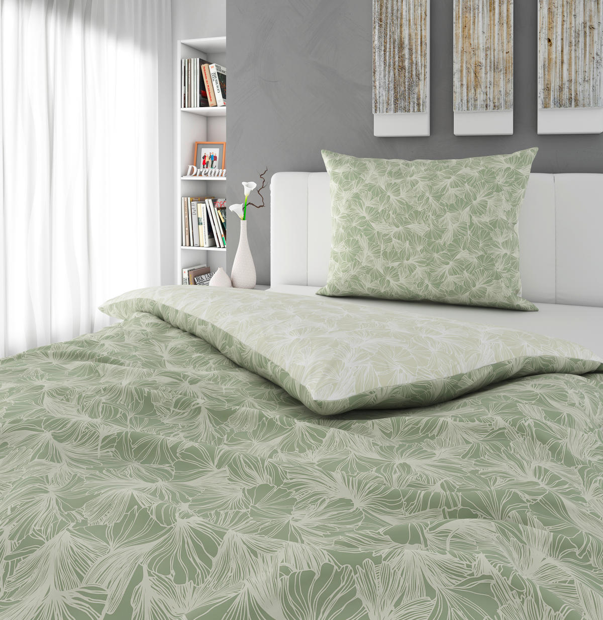 ÁGYNEMŰHUZAT-GARNITÚRA 140/200 cm  - zöld, Konventionell, textil (140/200cm) - Esposa