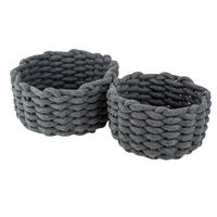 KOŠÍK NA DROBNOSTI, textil - antracitová, Basics, textil (22/19/12/11cm) - Justinus